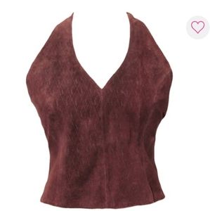 Wilsons Leather Venus Williams Suede Leather Halter Top